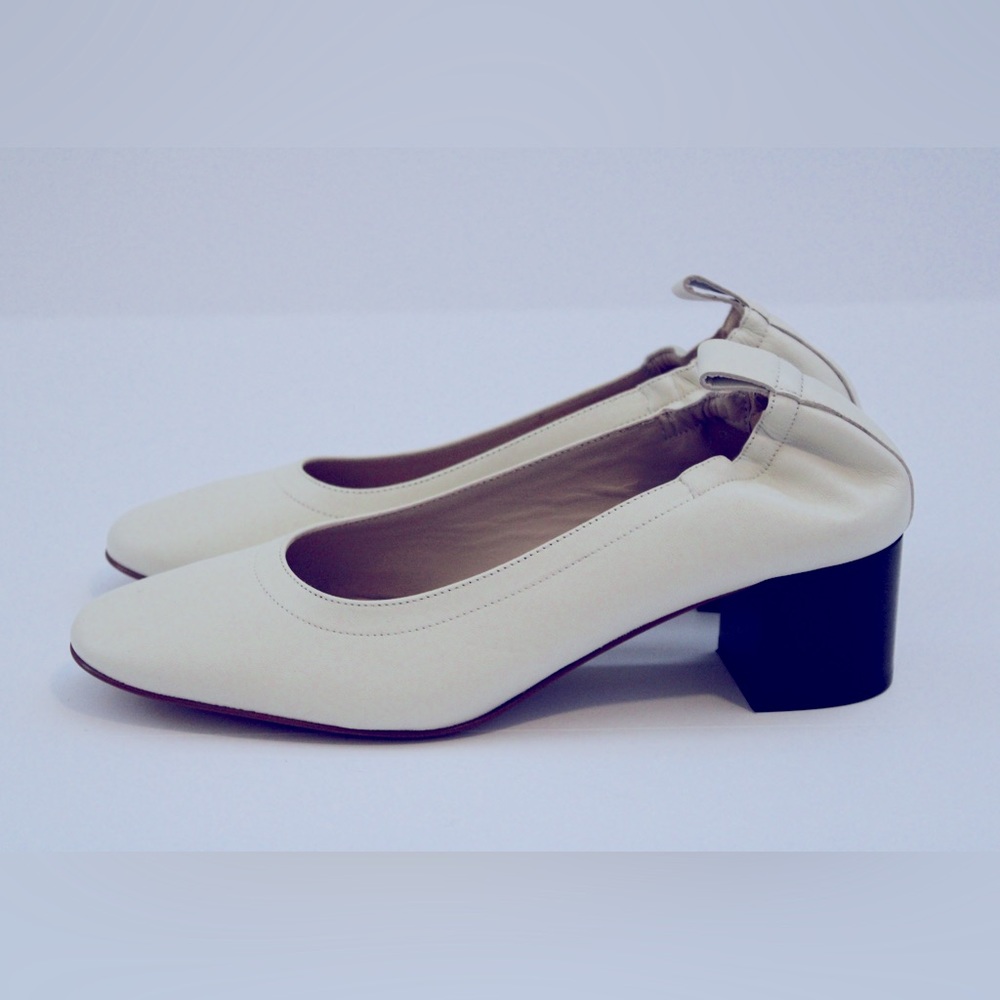 Everlane, Cream, Block Heels.